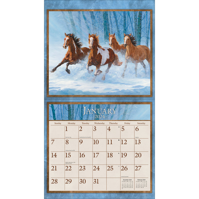 Lang Horses in the Mist 2024 Wall Calendar Wayfair Canada